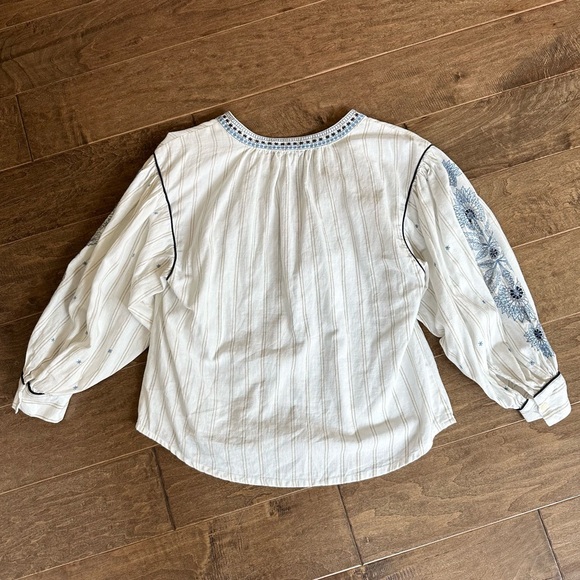 Roller Rabbit Embroidered Striped Blouse - Picture 6 of 7